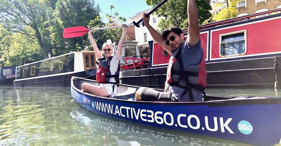 2 seater Canoe Rental in Ladbroke Grove - Heading through Westbourne Park toward Little Venice