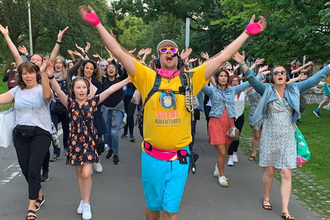 A Silent Disco Adventure in London - Trafalgar Square Stop: Air-Trumpets and a Big First Moment