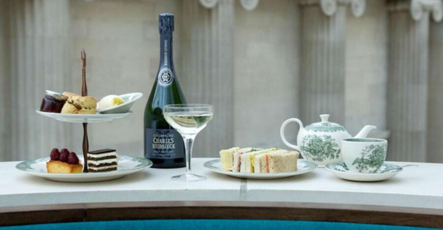 Afternoon Tea at the British Museum - The food spread: finger sandwiches, handmade sweets, and proper scones