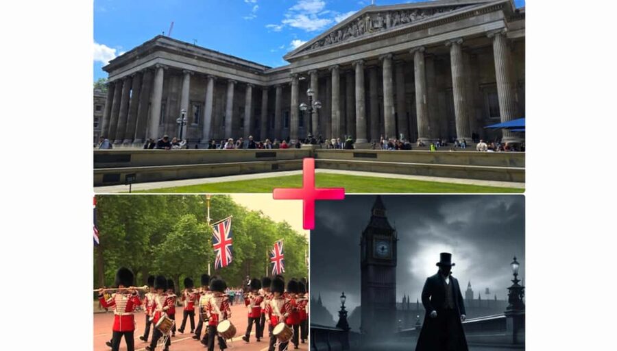 Bundle: British Museum-Changing of the Guard-Jack the Ripper - British Museum guided highlights with headsets, express security, and the Great Court moment