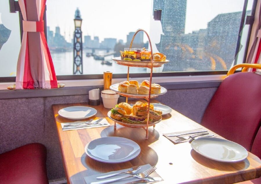 London: Afternoon Tea Bus with a Glass of Prosecco - How the English Tea Bus turns sightseeing into a meal