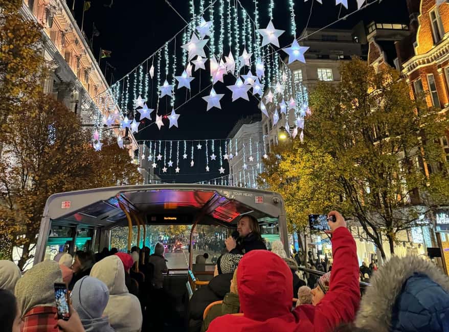 London: Christmas Lights Bus Tour With Live Guide - Upper deck vs lower deck: where to sit for photos and comfort