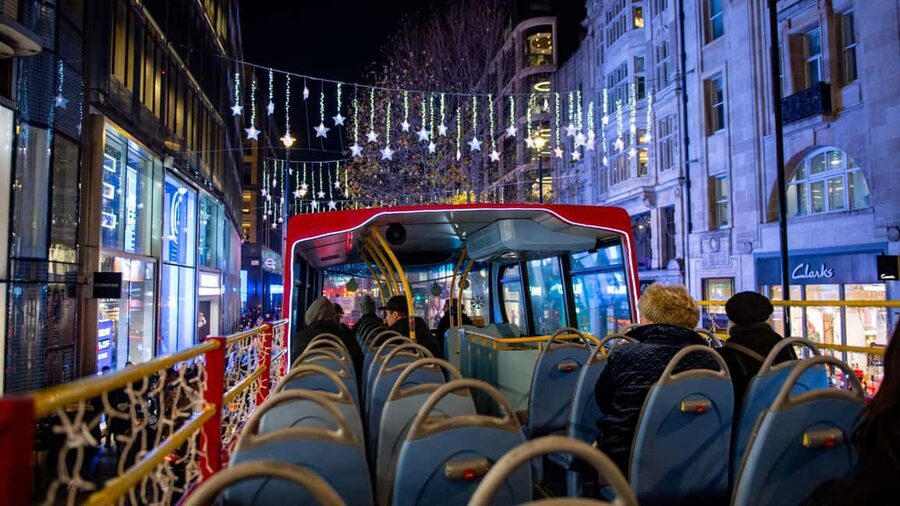 London: Christmas Lights Santa Sleigh Open-Top Tour - The Open-Top Ride: What the Weather and Seating Really Change
