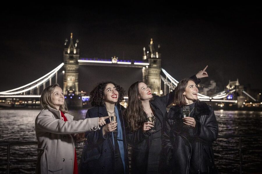 London: Christmas Party Dinner Cruise - DJ and dancing: Christmas hits, plus whatever the DJ feels like