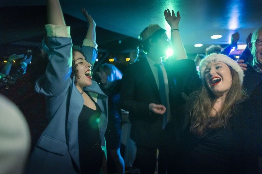 London: Christmas Party Dinner Cruise - Tower Millennium Pier boarding: arrive early and dress festive