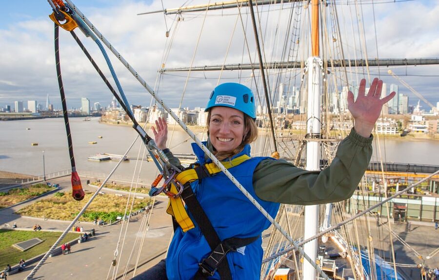 London: Cutty Sark Entry Ticket with Guided Rig Climb - The Lower Topsail Yard: where balance and confidence meet