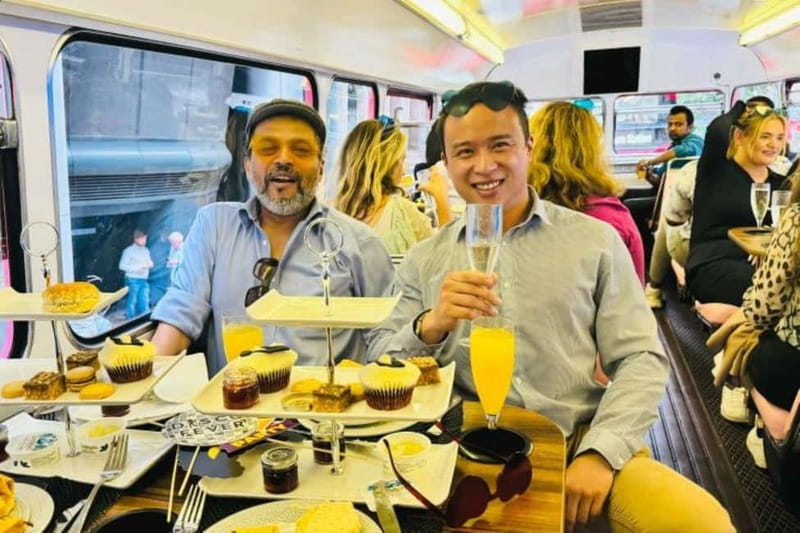 London: "Here We Go Again" Afternoon Tea Bus - The afternoon tea spread: what you actually get to eat