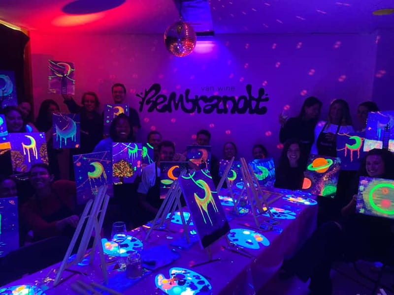 London: Paint and Sip in the Dark with Bottomless Drinks - A neon, paint-in-the-dark setup you can actually enjoy