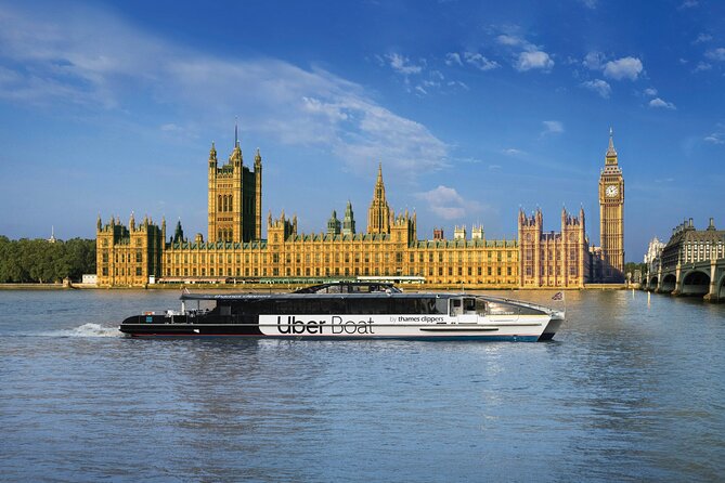 London Roundtrip Thames Cruise Uber Boat by Thames Clippers - Westminster Pier to East London: how this Thames Clippers ride works