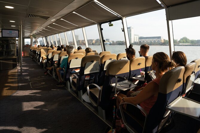 London Roundtrip Thames Cruise Uber Boat by Thames Clippers - The boat experience: speed, covered viewing, and real comfort