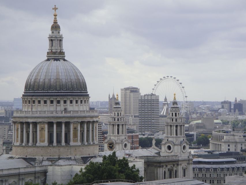 London: Top 30 Sights Walking Tour & St Pauls Cathedral - Southbank sights toward London Bridge: Thames views, big landmarks, and a lot of exteriors