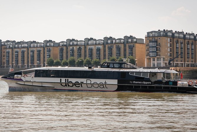 London: Uber Boat - Single Journey River Thames Cruise - Boarding and Getting On: Mobile Ticket, Printed/E-Ticket, No Pickup