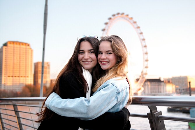Private Photoshoot Outside The London Eye - The London Eye session: what 15 minutes looks like in practice