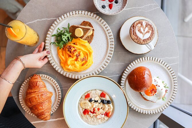 Sky Garden Access Ticket + 2 Course Breakfast at Larch Restaurant - Larch Restaurant Breakfast: focaccia, shakshuka, and a quick start