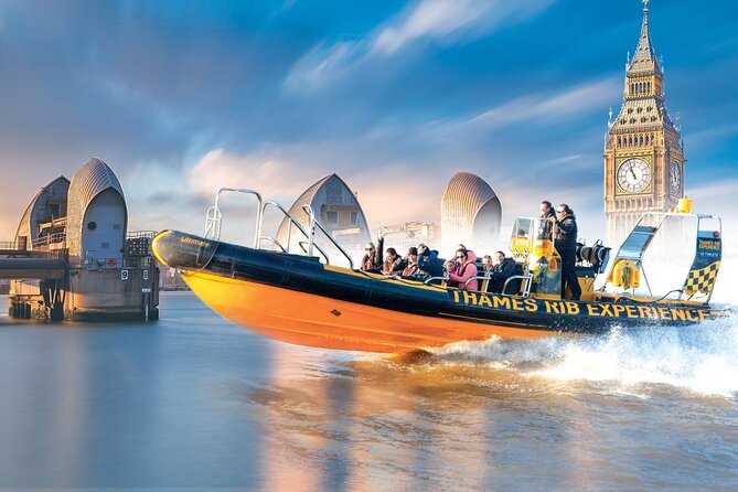 Speedboat Cruise Tour: Embankment OR Westminster Pier -70 minutes - London landmarks you’ll spot from the water: Parliament, Tower area, and HMS Belfast