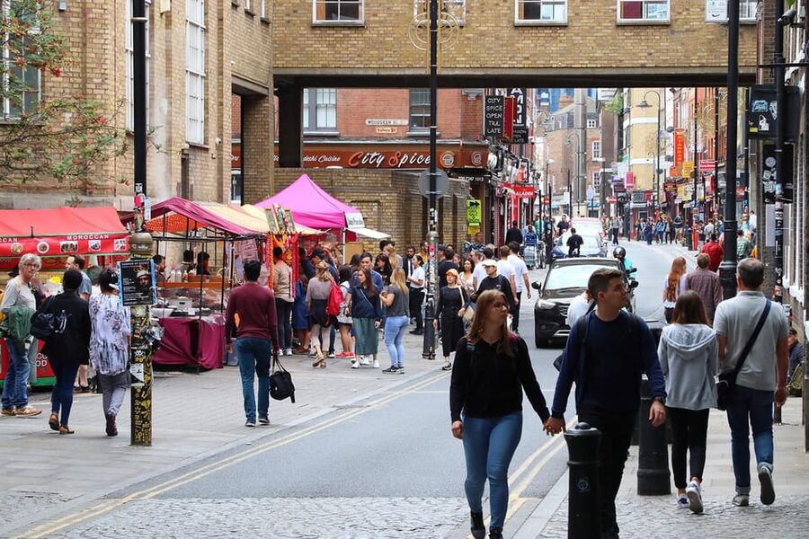 The Authentic Walking Tour with Indian Tasting Meal - Entering The East End With Borough Market as the starter