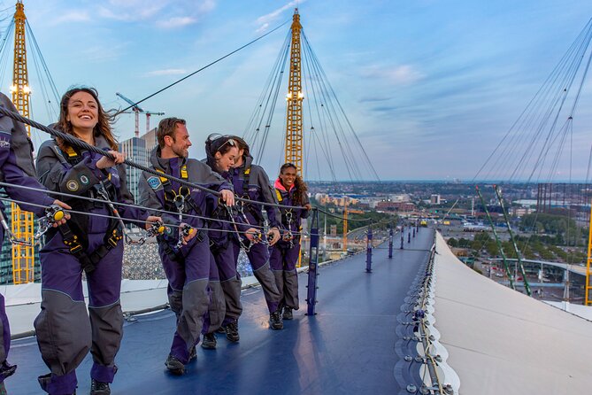 Up at The O2:Twilight Climb with Guided Tour with Panoramic Views - Start at Peninsula Square: Briefing and Getting Harnessed