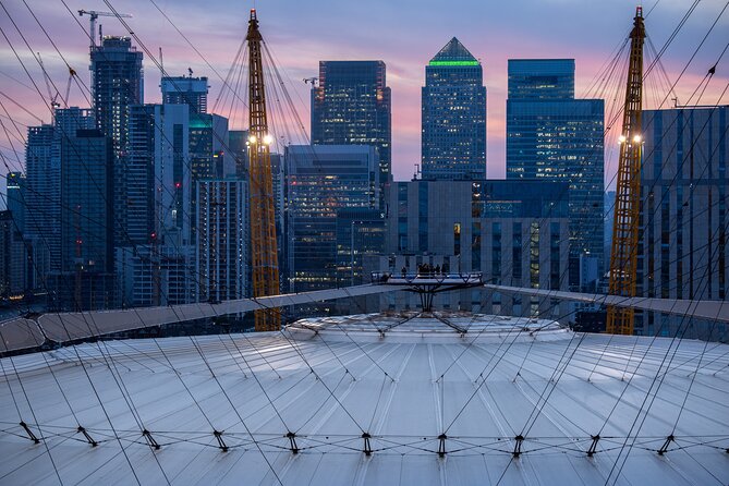 Up at The O2:Twilight Climb with Guided Tour with Panoramic Views - On the Roof: Twilight Walkway Lights and 360-Degree Skyline Views