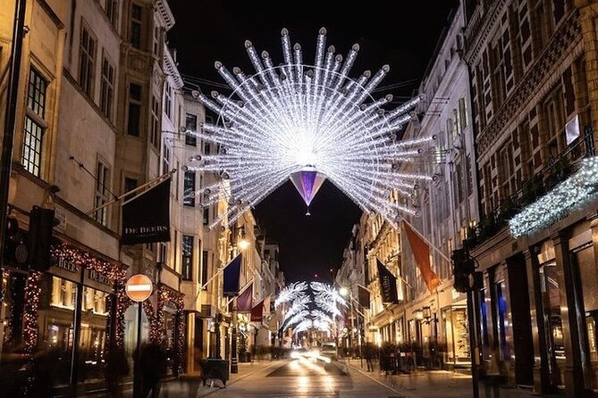 Vintage Top Deck London Christmas Lights Tour - Stop 1: Oxford Street Christmas lights and festive window decor from above