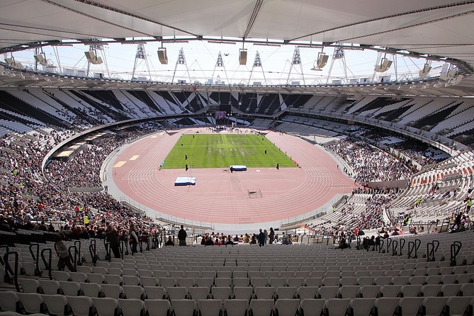West Ham United FC London (Olympic) Stadium Tour - London Stadium on the inside: directors’ seating, pitchside, and the tunnel