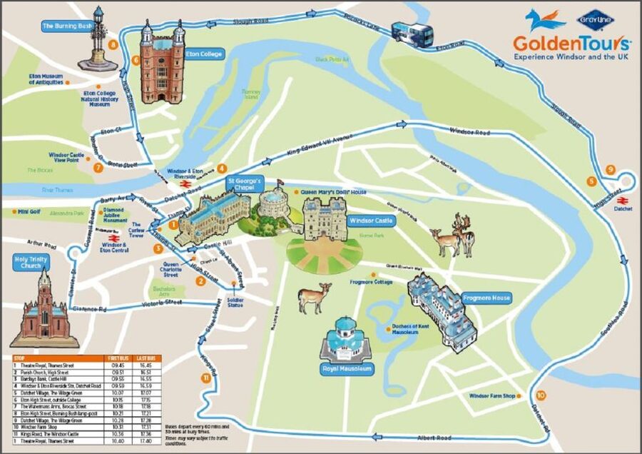 Windsor: Golden Tours Open Top Hop-on Hop-off Bus Tour - Key points worth knowing before you ride